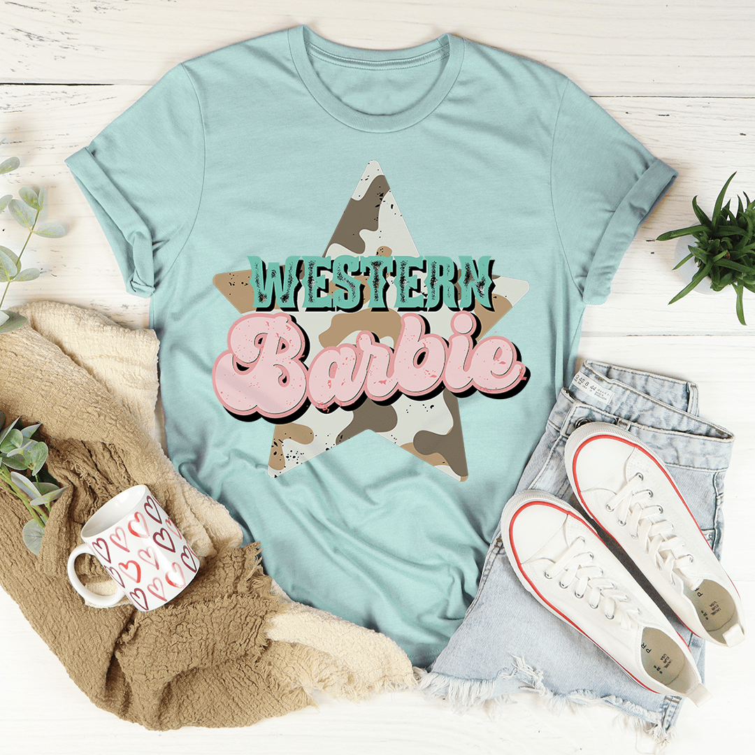 Damen Western Barbie Stern Shirt