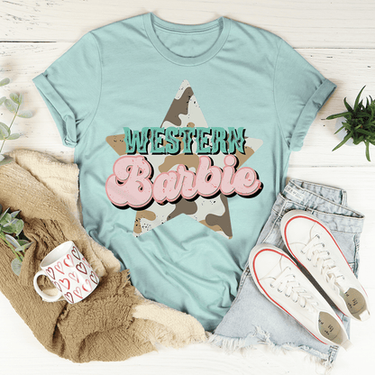 Damen Western Barbie Stern Shirt