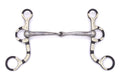 Western Snaffle Bit mit Shanks und silberfarbenen Akzenten, Baby Bit