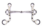 Western Snaffle Bit mit Shanks und silberfarbenen Akzenten, Baby Bit
