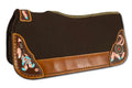Western-Filzpad, Westernpad mit Lederbesatz Pfeil &amp; Feder, anatomisch