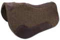 Western Filzpad Widerristfrei, roundskirt kurz, dunkelbraunes Leder 71 x 80 cm