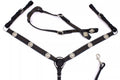 Westernset schwarz mit kupferfarbenen Nieten, silberfarbene Conchos, Einohr