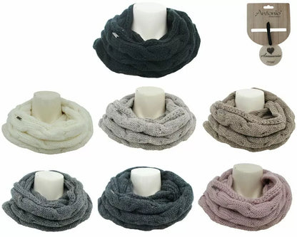 Loop Schal » Winter Damenschal » Strickschal » Damen Schal mit Strickmuster