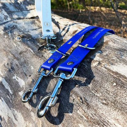 Doppelleine TECHTELMECHTEL aus BioThane® oder POP-Band - mit Edelstahlkomponenten - kein Verheddern